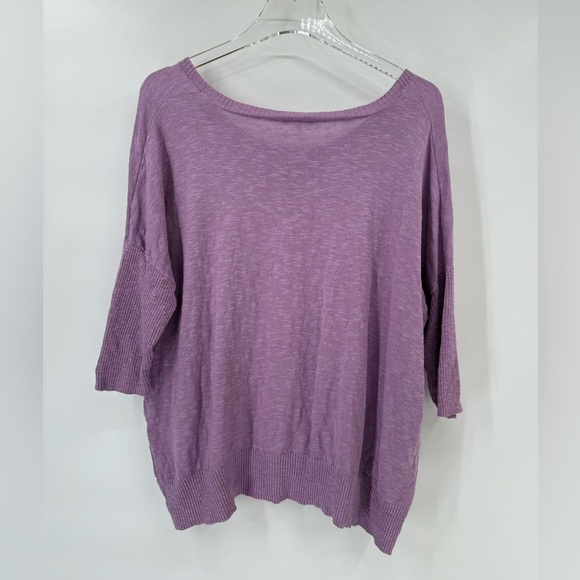 Eileen Fisher Sweaters - EILEEN FISHER Lavender Dusk‎ Purple Fine Gauge Linen Knit Box Sweater size M